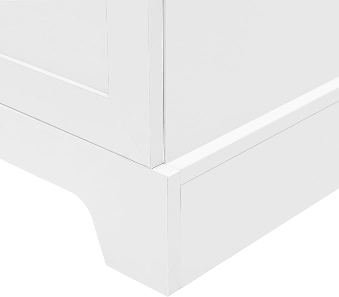 Favfurish 71" Tall Bathroom Storage Cabinet with Doors,Modern Linen Cabinets w/Adjustable Shelves & Anti-Tipping Device,Easy Assembly,Freestanding Organizer for Dining Room,Kitchen,Office,White