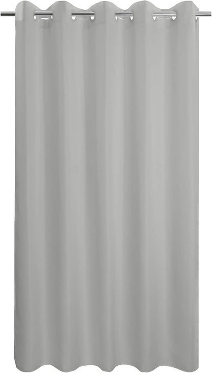 River Dream Extra Long No Hook Grey Shower Curtain or Liner Soft Microfiber - 84" Length Fabric Shower Curtain Liner Set, Machine Washable & Water Repellent, Gray, 71x86