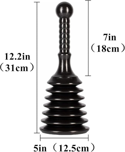 Sink and Drain Plunger, Mini Plunger Unclogging Tool for Kitchen Sinks, Bathroom Drains, Showers, Bathtubs, Small and Strong Design with Large Bellows Commercial & Residential Use