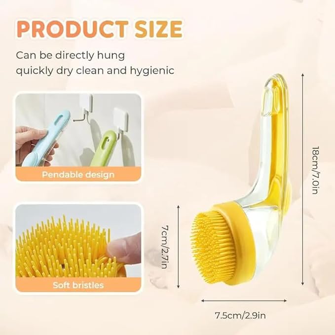 2026 New Pet Bath Brush, Dog Scrubber for Bath Dog Grooming Massage Brush for Long Short Haired Dogs Cats Shower