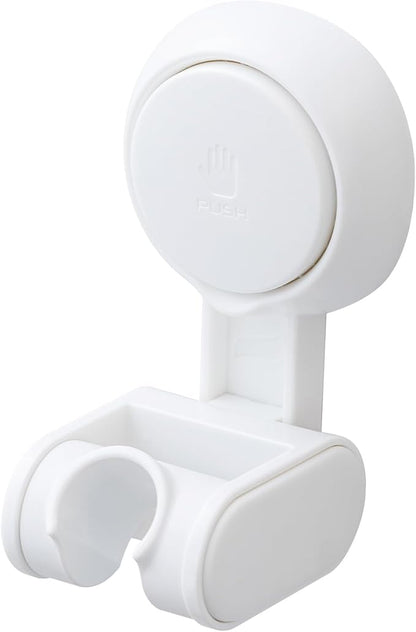 TAILI Shower Head Holder Suction Cup, handheld Shower Head Bracket, Height Angle Adjustable Wall Mounted, Bathroom Showerhead Holder No Drilling Removable Waterproof, White