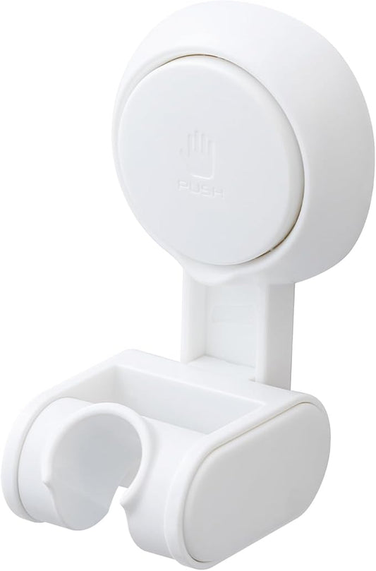 TAILI Shower Head Holder Suction Cup, handheld Shower Head Bracket, Height Angle Adjustable Wall Mounted, Bathroom Showerhead Holder No Drilling Removable Waterproof, White