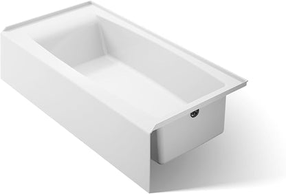 KOHLER K-26109-RA-0 Entity 60-Inch x 30-Inch Alcove Bath with Integral apron, integral flange and right hand drain, White
