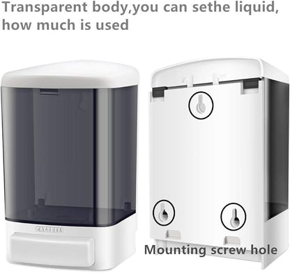 Manual Soap Dispenser Kitchen Bathroom 33.8oz/1000ml Wall Mounted Hand Commercial Soap Dispenser for Liquid Containers Shampoo Gel Chamber Plastic (Black)