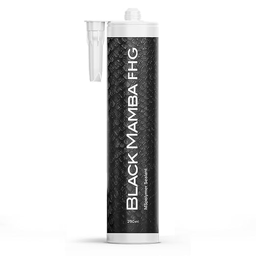 Black Mamba FHG High Tack - Superfast Mono Component Polymer Sealant Cartridge - White, Single