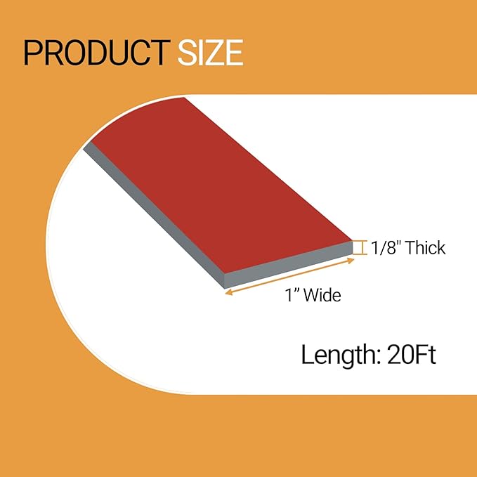 Rubber Seal Strips, Rubber Sheets, Rolls & Strips with Adhesive Backing for DIY Gaskets Material, Warehouse Sealing, Home Application Weather Striping (1” Wide x 1/8" Thick x 20' Long), Gray