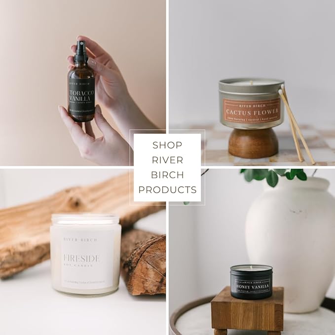 River Birch Sage + White Pine Scented Natural Hand Soap - Handmade Soap - Moisturizing Hand Wash with Amber Glass Dispenser - Luxury Scented and Hydrating - Vegan and Non-Toxic - 16 Fl Oz