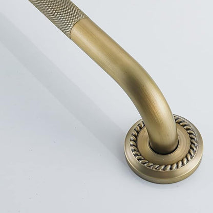 Heavey Duty Grab Bar, 16-Inch Sturdy Hand Rail, Stylish Bathroom Armrest, Antique Brass Finish, Good for Senior, Kids, Elderly