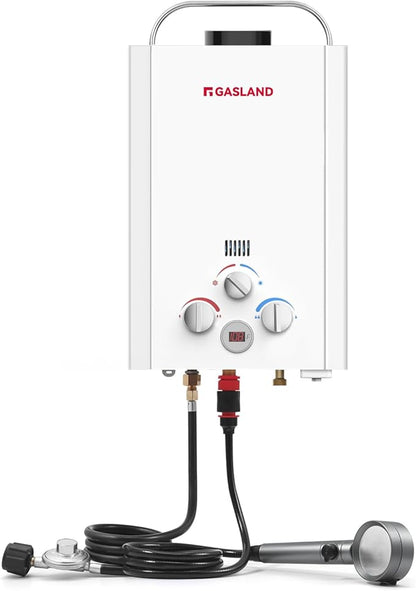 GASLAND BE158 Propane Portable Hot Water Heater | 1.58 GPM, 41,000 BTU | Outdoor Tankless Water Heater For Camping, Off-Grid Living