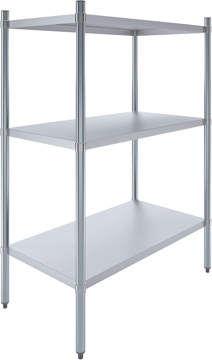 AmGood 3 Tier Galvanized Steel Dry Storage Unit. 24 in. x 43 in. x 60 in.