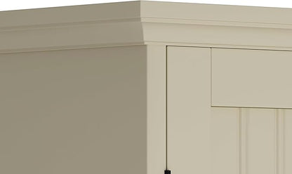 ChooChoo Bathroom Wall Cabinet, Over The Toilet Space Saver Storage Cabinet, Medicine Cabinet with 2 Door and Adjustable Shelves, Cupboard, Cream Yellow