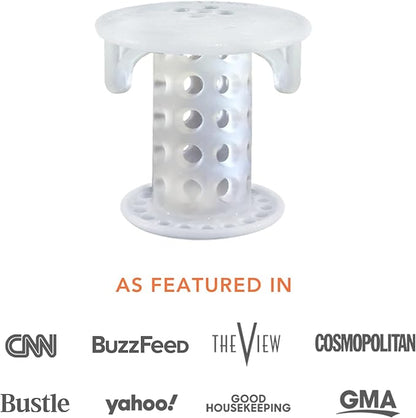 SinkShroom SSCLE988 The Revolutionary Sink Drain Protector Hair Catcher/Strainer/Snare, Clear