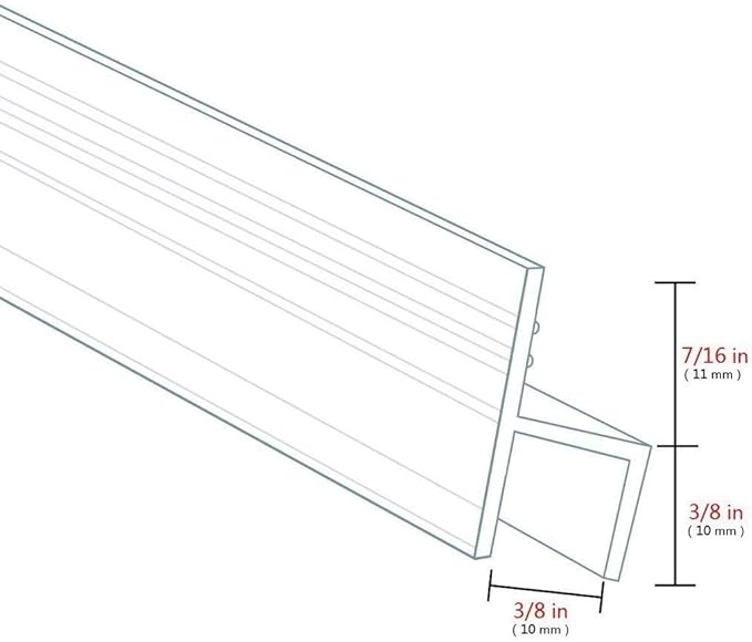 Shower Glass Door Seal Strip, 120 Inch Silicone Soft Shower Door Sweep to Stop Leaks, Frameless Seal Strip