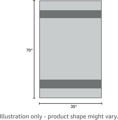 SALBAKOS 100% Turkish Cotton Extra Large Bath Sheet Set of 2 35x70 inch | Heirloom Quality | Hotel & Spa Collection | Soft, Absorbent Oversize Bath Towels | Made in Turkey (Gray, 2 Bath Sheets)
