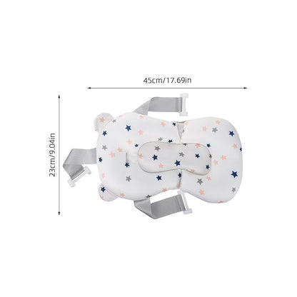 Mesh Bath Support Seat Floating Shower Pad Newborn Non-Slip Cradle Cushion for Bathtubs Safe Comfortable Bathing Aid