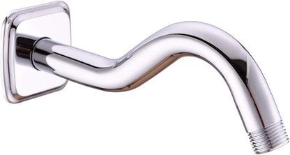 TRUSTMI 8-Inch Angled Shower Arm with Flange for Shower Head, Wall Mounted Stainless Steel Extension Tube Replacement, Chrome