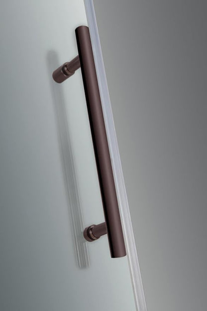 Avalux GS 40 in. W x 36 in. D x 72 in. H Rectangular Pivot Frameless Corner Shower Enclosure in Bronze with Clear Glass