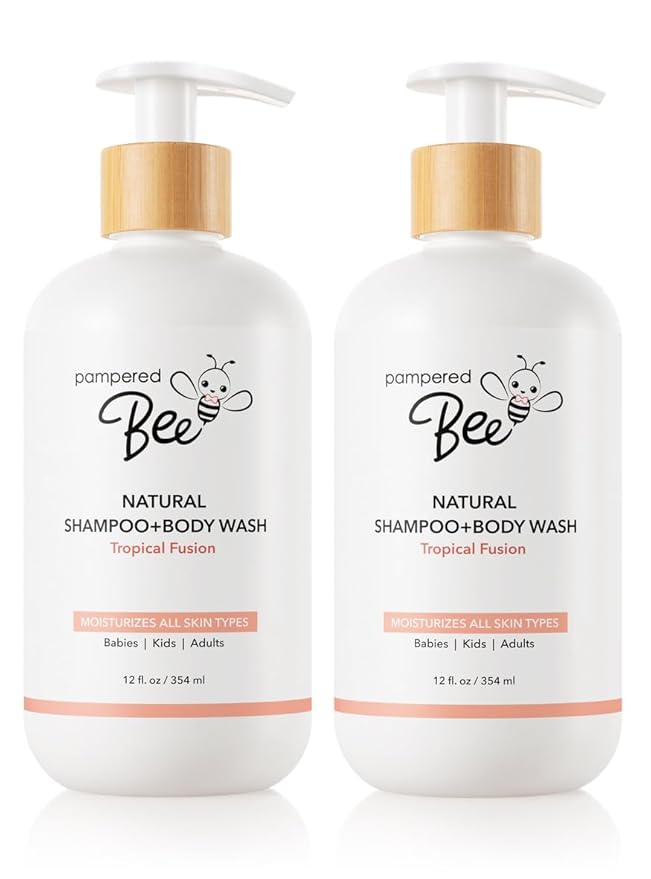 Shampoo & Body Wash (Tropical Fusion), 2-in-1 Natural Formula for Newborns, Toddlers and Kids, 12 oz (Pack of 2)