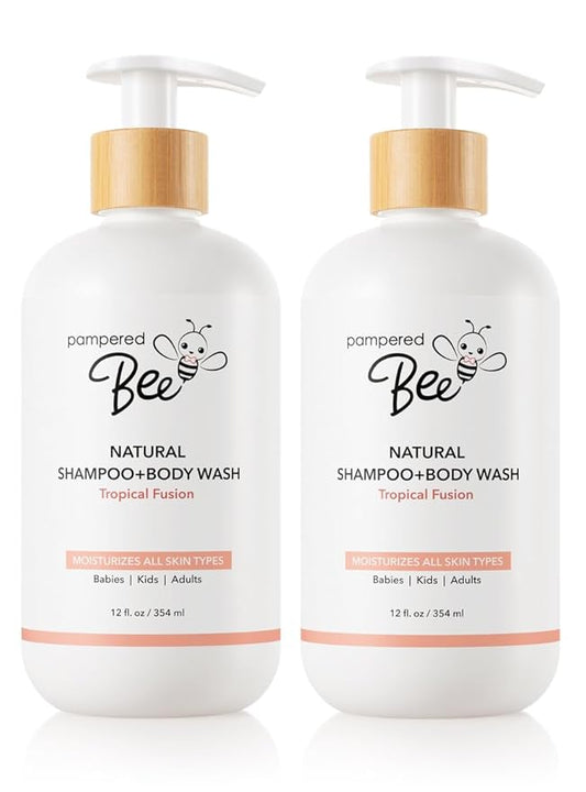 Shampoo & Body Wash (Tropical Fusion), 2-in-1 Natural Formula for Newborns, Toddlers and Kids, 12 oz (Pack of 2)