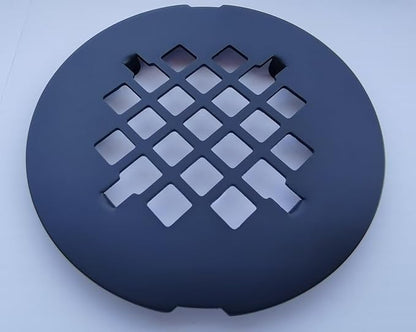 4-1/4 inches Snap-On Round Shower Drain Cover, Stainless Steel (Matte Black)