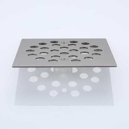 Square Style 4-1/4 inch Screw-in Shower Drainer Cover Floor Drainer Grates with Screws Brushed Nickel