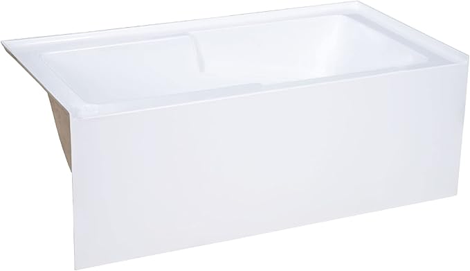 Swiss Madison Well Made Forever SM-AB541 Voltaire Alcove Tub with Armrest 60" x 30" in Glossy White