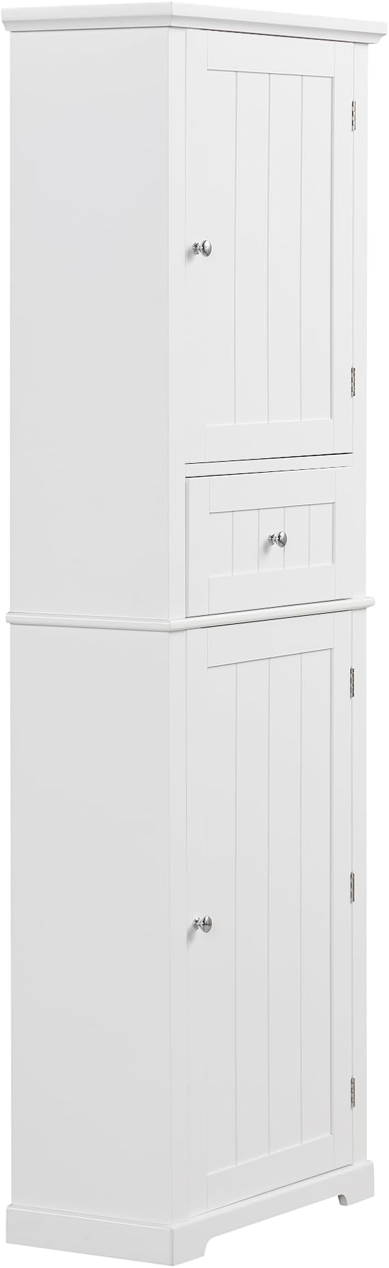 Favfurish 68" Tall Bathroom Storage Cabinet with Doors and Drawer,Modern Linen Cabinets w/Adjustable Shelf and Anti-Toppling Device,Freestanding Organizer for Bath Room,Study,Office,Kitchen White