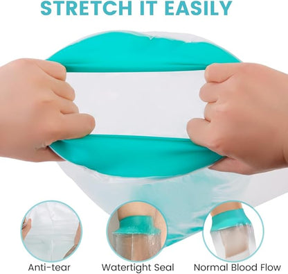 Cast Covers for Shower Leg, Waterproof Cast Cover for Showering/Swimming, Cast Protector for Shower Leg Adult, Water Proof Shower Boots for Foot after Surgery, Knee, Ankle, Boot (Diameter-7.9")