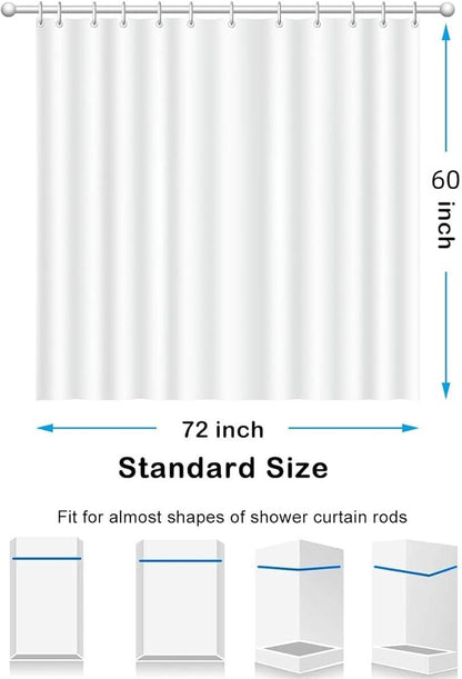 Clear Stall Shower Curtain Liner Plastic Shower Liner 72W x 60 H inch Washable Inside Shower Curtain Liner PEVA Shower Curtains for Bathroom with Magnets and Rustproof Metal Grommet Holes