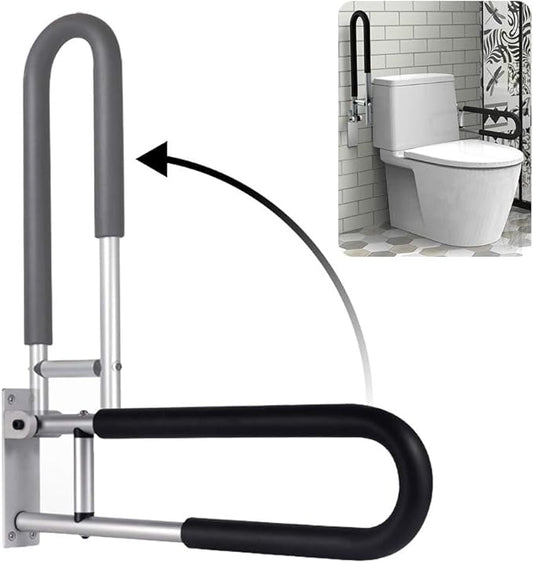 Handicap Grab Bars Rails 29.5 Inch Toilet Handrails Bathroom Safety Bar Hand Support Rail Handicapped Handrail Accessories for Seniors Elderly Disabled Mounted Bath Grips