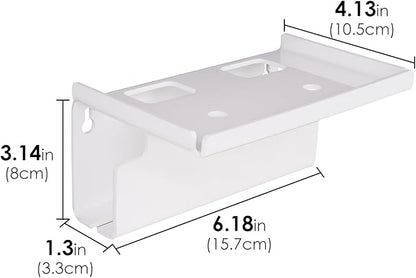 Acrylic Electric Toothbrush Holder Wall Mounted, Electric Toothbrush Cord Organizer, Toothbrush Organizer with Cable Organizer, Electric Toothbrush Holder for Bathroom, Medicine Cabinet, Dorm(White)