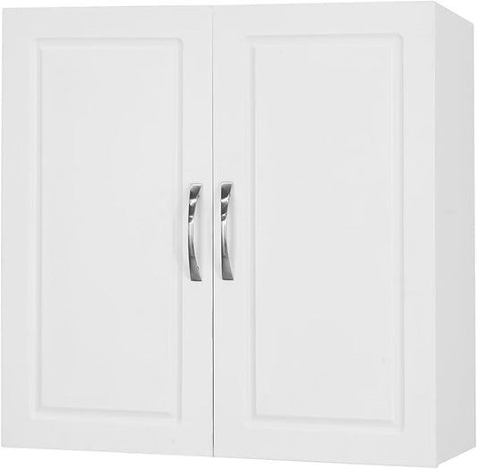 Haotian Wall Cabinet Laundry Room, Medicine Cabinet for Bathroom Kitchen Garage, Wall Storage Cabinet with Adjustable Shelf, White FRG231-W