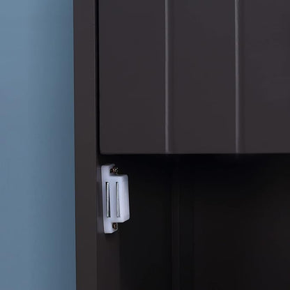 HOMCOM Bathroom Storage Cabinet, Free Standing Bathroom Storage Unit, Tall Linen Tower with 3-Tier Shelves and Drawer, Brown
