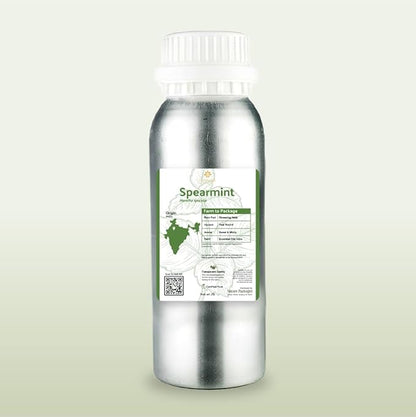 Spearmint Essential Oil - Direct from Essential Oils India - Steam Distilled - Aceite Esencial de Menta Verde for Aromatherapy, Massage, Diffuser, DIY Candle and Soap Making - 2lbs