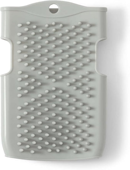 Innobaby Double Sided Silicone Massage Mitt Bath Scrubber Shower Brush & Scalp Massager/Gray