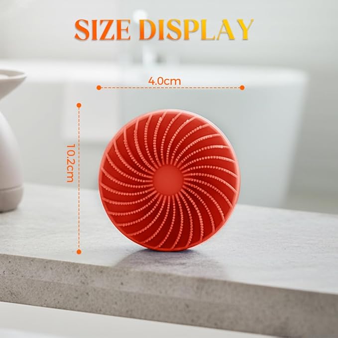 2 in 1 Silicone Body Scrubber & Scalp Scrubber, 2026 Upgrade Handheld Shower Scrubber for Body and Head, Cleansing Skin Brush Gentle Exfoliating and Stress Relax Hair Growth (Green & Red)