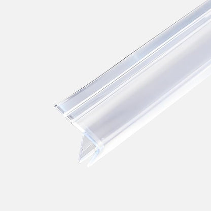 Shower Door Side Seal Strip,118 Inch F-Type Frameless Shower Door Seal, F-Type Shower Door Sweep for 5/16"(8mm) Thick Glass