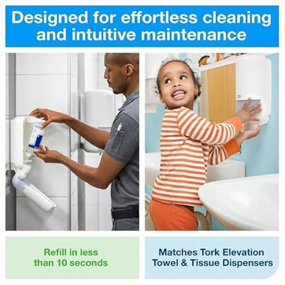 Tork Intuition Sensor Skincare Dispenser Black S4, for Hand Soap and Hand Sanitizer, Elevation Range, 571609