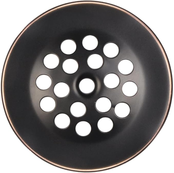 Trip Lever Bathtub Drain Kit with Strainer – 2-Hole Overflow Faceplate, Matching Screws – Tub Drain Trim Replacement Set for Bathroom Bathtubs