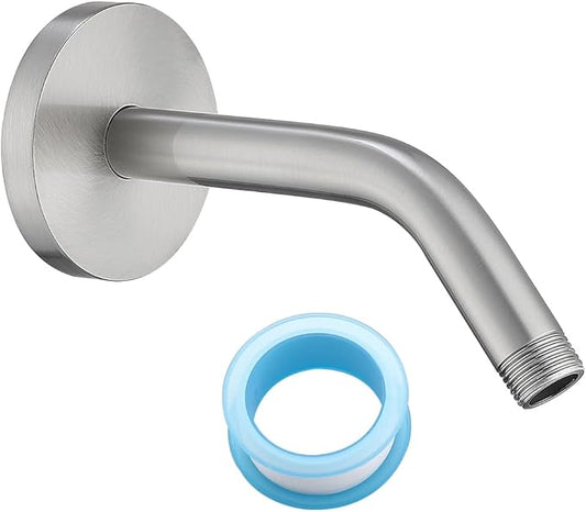 Wall Mounted Shower Arm Extension Head Holder Stainless Stee for Elbow Bathroom Accessories Pipe Bath Tube Brushed Nickel,SW-RD91018-6BN.