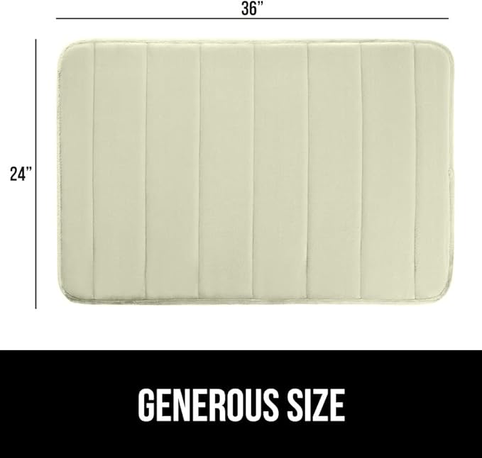 GORILLA GRIP Memory Foam Bath Mat, Soft Absorbent US Designed Bathroom Rug, Gripping Dots Machine Washable Bathmat, Cushioned Floor Mats, Shower Sink Rugs Room Décor Accessories, 36x24 Sage