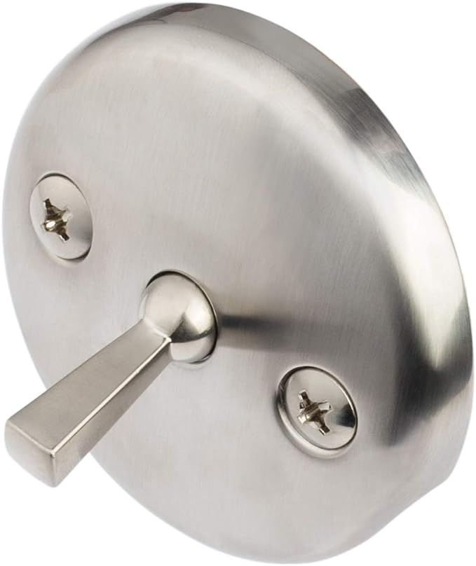 Artiwell Trip Lever Tub Trim Kit Set With Trip Lever Overflow Face Plate, Trip Lever Bathtub Drain with Strainer, Overflow and Matching Screws (BRUSHED NICKEL)