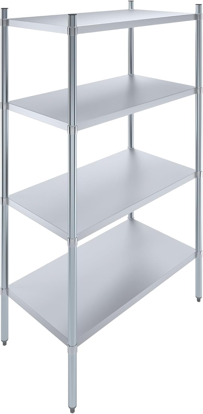 AmGood 4 Tier Galvanized Steel Dry Storage Unit. 24 in. x 43 in. x 72 in.