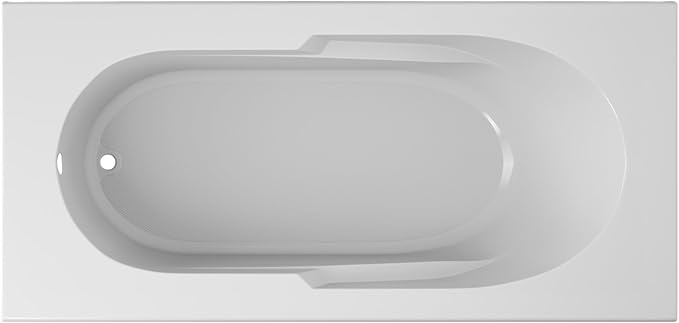 Jacuzzi SIGNATURE Acrylic Drop-In Bathtub, Soaking Sanctuary, Slip Resistant, Left Drain Placement, 72" (L) x 36" (W), Rectangle, 3-Tile Flange, White