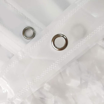 Clawfoot Tub Clear Shower Curtain Liner Extra Wide Warp Around, Plastic EVA Water Repellent, 36 Metal Hooks Waterproof Water Cube, 180 in x 70 inches