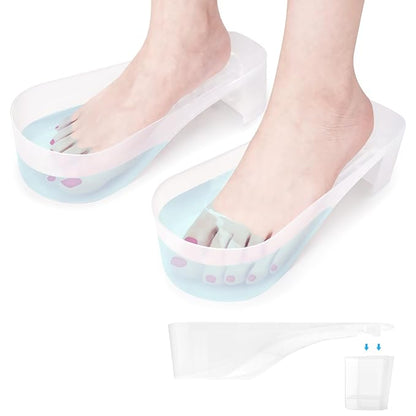 Yokilly Toe Nail Soaking Bowl, 2 PCS Toenails Soak Off Bowl, Shoe Design Foot Bath Soak Tub Bowl, Acetone Proof Pedicure Foot Spa Nail Soaker Bowl for Soak Off Dip Powder Gel Polish Remover (Clear)