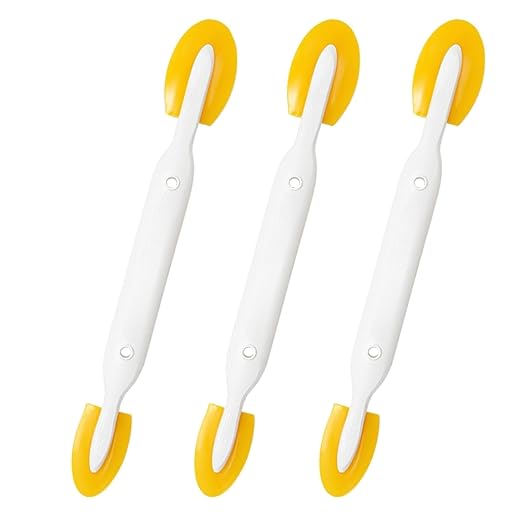 Caulk Caulking Silicone Sealant Finishing Tool (4-Size)- Ideal for DIY, Waterproofing, Grouting. Durable Urethane Rubber Design, Scratch Prevention (Two-Way (L) 3P)
