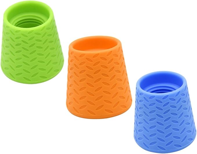 VANZACK 3pcs Dog Shower Sprayer Silicone Portable Pet Cleaner for Outdoor Use Deep Fur and Skin Cleaning Easy Hose Attachment Material 3pcs (Orange+Blue+Green)