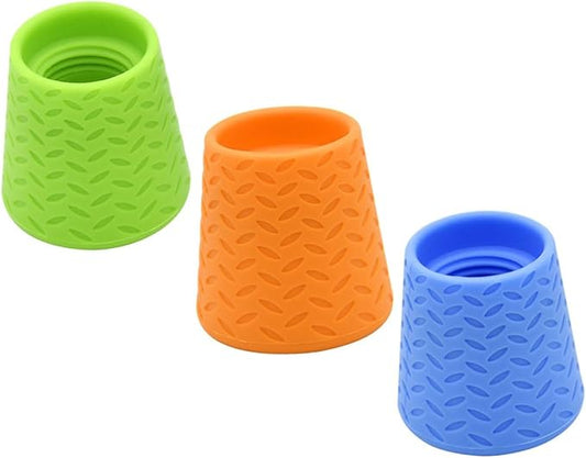 VANZACK 3pcs Dog Shower Sprayer Silicone Portable Pet Cleaner for Outdoor Use Deep Fur and Skin Cleaning Easy Hose Attachment Material 3pcs (Orange+Blue+Green)