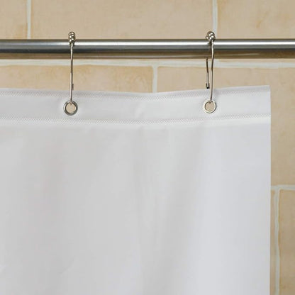 YISURE White Shower Curtain for Clawfoot Tub, 180x70 Wrap Around Liner with Magnets, PEVA Extra Wide Bathtub Curtain for Bathroom Vintage Freestanding Tub, Include Stainless Metal Hooks